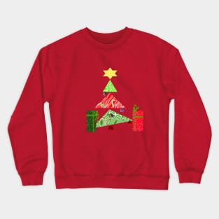 Whimsical Christmas Tree Crewneck Sweatshirt